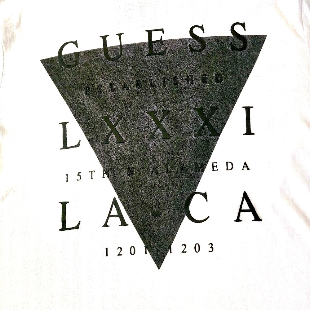 🟢GUESS | Super Rare and Limited Runway T-Shirt from Milano | White/Black | GUC
